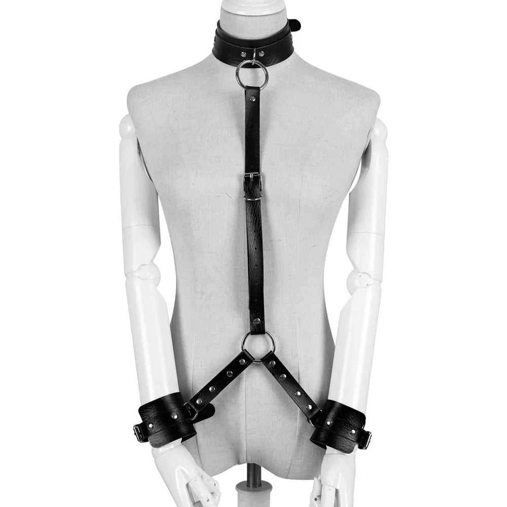 Seductive Leather Lingerie Harness – Unleash Your Inner Temptress