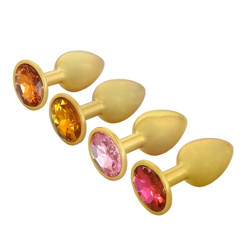 Alluring Luxurious Gold-Plated Steel Princess Anal Plug – Unleash Unforgettable Pleasure
