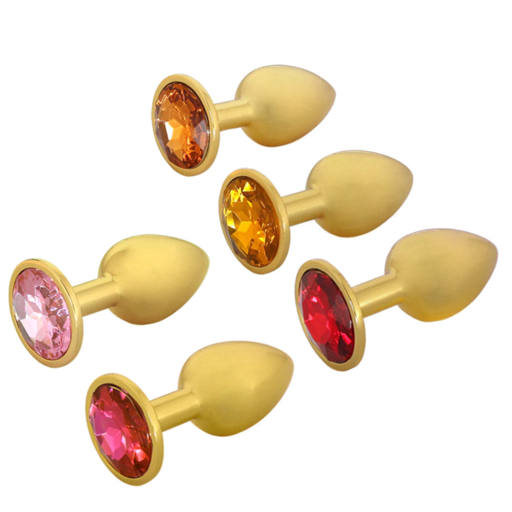 Alluring Luxurious Gold-Plated Steel Princess Anal Plug – Unleash Unforgettable Pleasure
