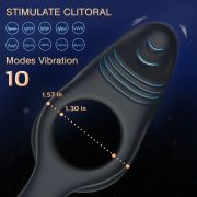 Pleasure Duo – 3 in 1 Vibrating Cock Ring for Wild Intimacy