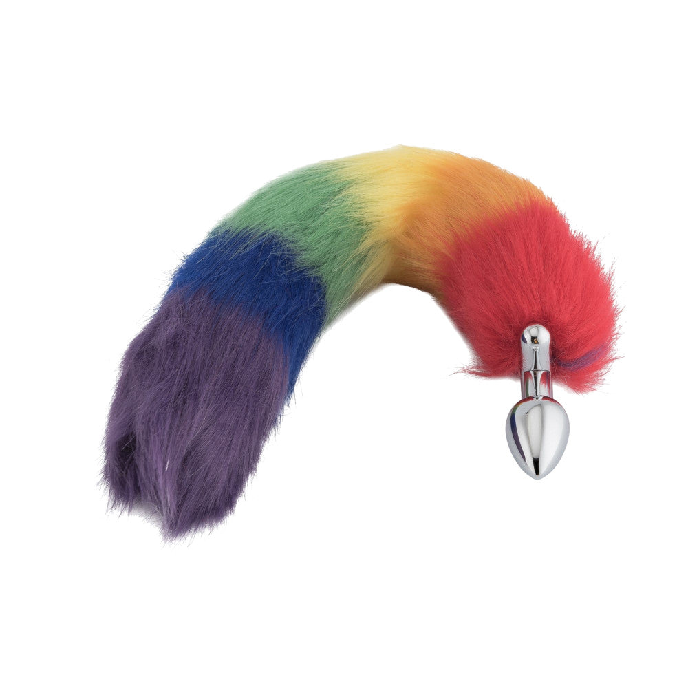 Feverish Fantasies – The Seductive Rainbow-Colored Fox Tail Metal Plug