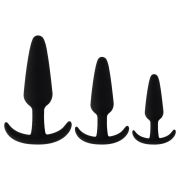 Sensual Triple Silicone Anal Plug Set(3 Piece)
