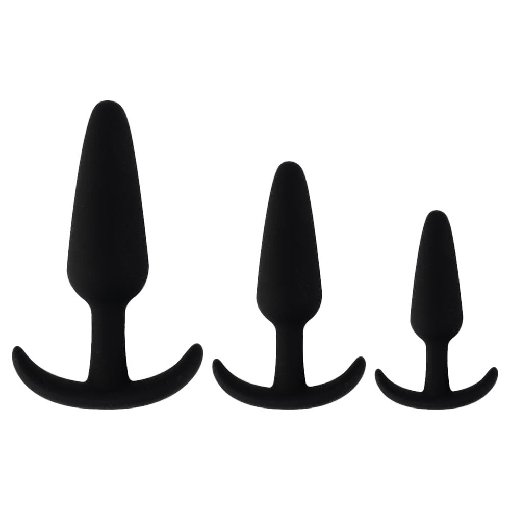 Sensual Triple Silicone Anal Plug Set(3 Piece)