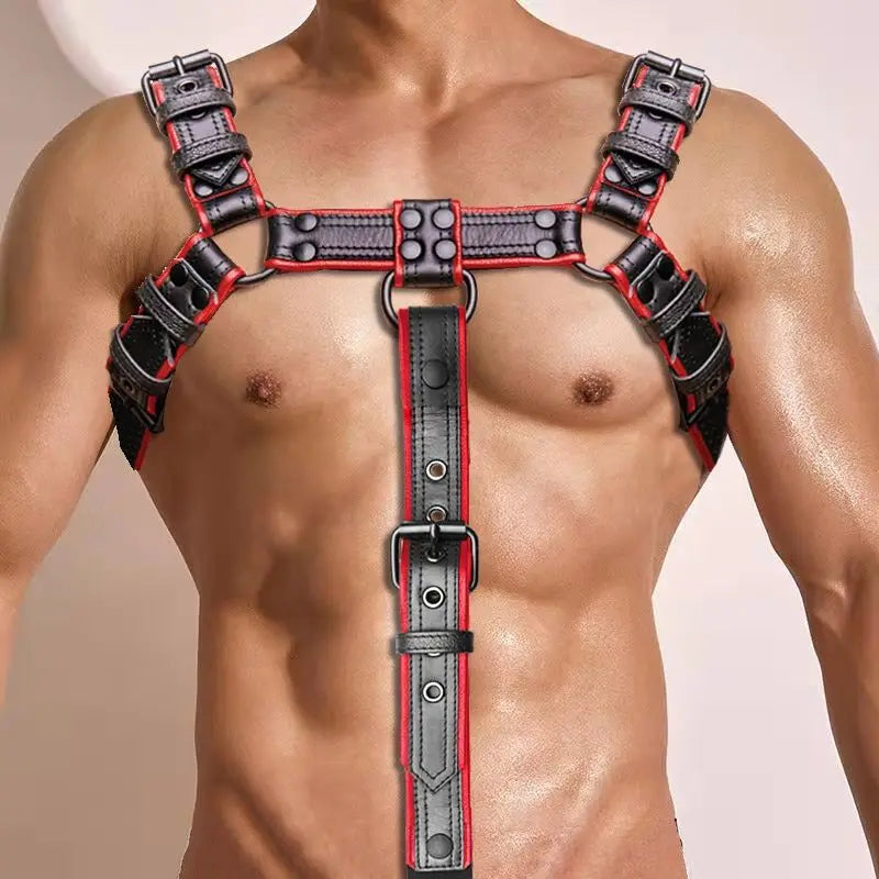 Unleash Your Wild – Sinful & Seductive Leather Harness Belt for Men