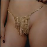 NEW-Sexy-Waist-Chain-T-Back-Women-s-Bikini-Style-Rhinestone-Tassel-Light-Body-Diamond-Underwear