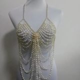 New-Style-Fashion-Women-Gold-Colour-Chains-Imitation-Pearls-Beads-Bra-Body-Chains-Jewelry-2-Colors