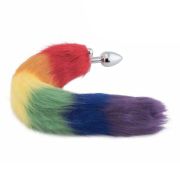 Feverish Fantasies – The Seductive Rainbow-Colored Fox Tail Metal Plug