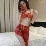 Sexy-Lingerie-Flying-Dance-Concubine-Exotic-Style-Hanfu-Gold-Plated-Bra-Sheer-Set-Large-Pure-desire