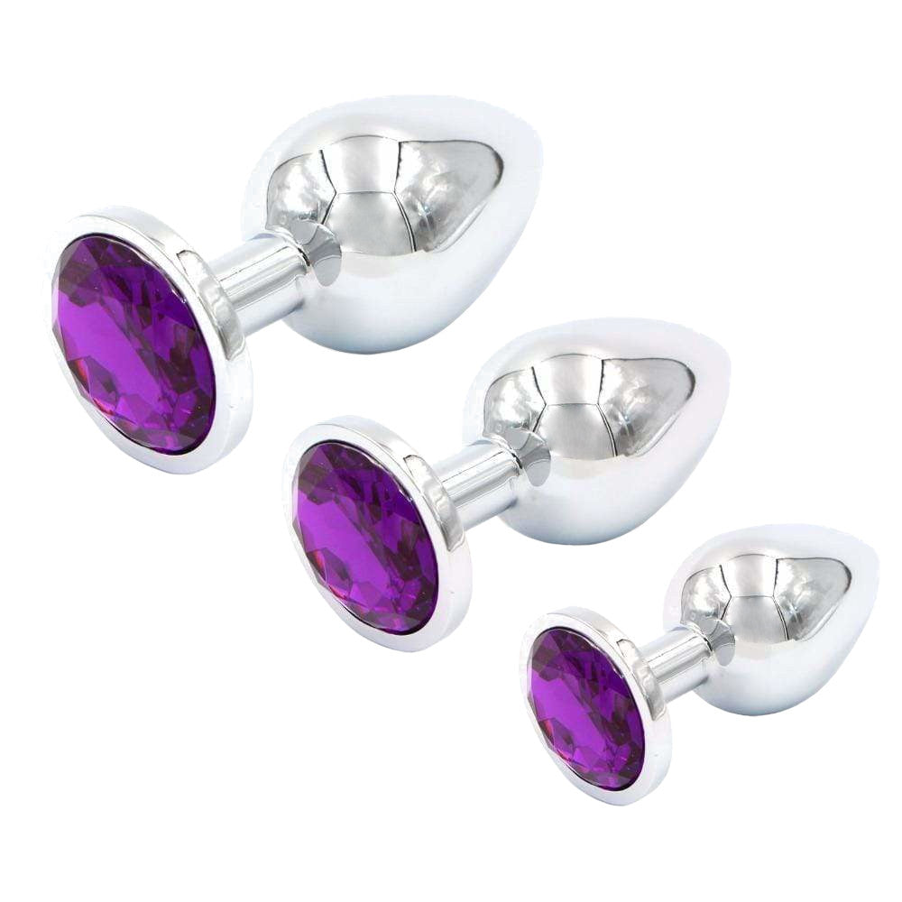 Dazzling Gems – Anal Jewelry Plug Set (3 Piece)