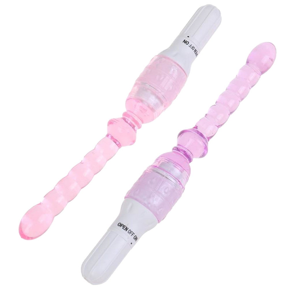 Pink Passion Probe – Vibrating Beaded Dildo