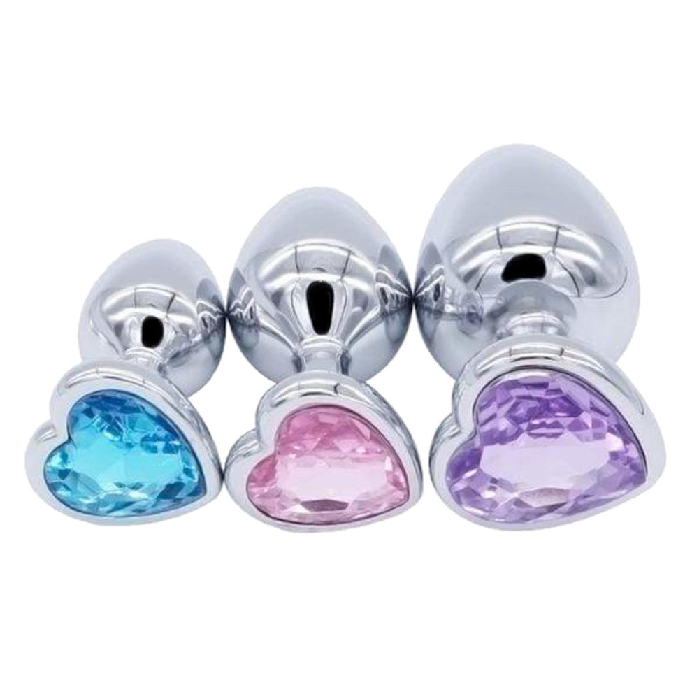 Dazzling Jeweled Princess Plug (3 Piece)