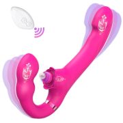 🎀The Enchantment of Intimacy: Lesbian Delight Strapless Strap – on Double Dildo Vibrator🎀