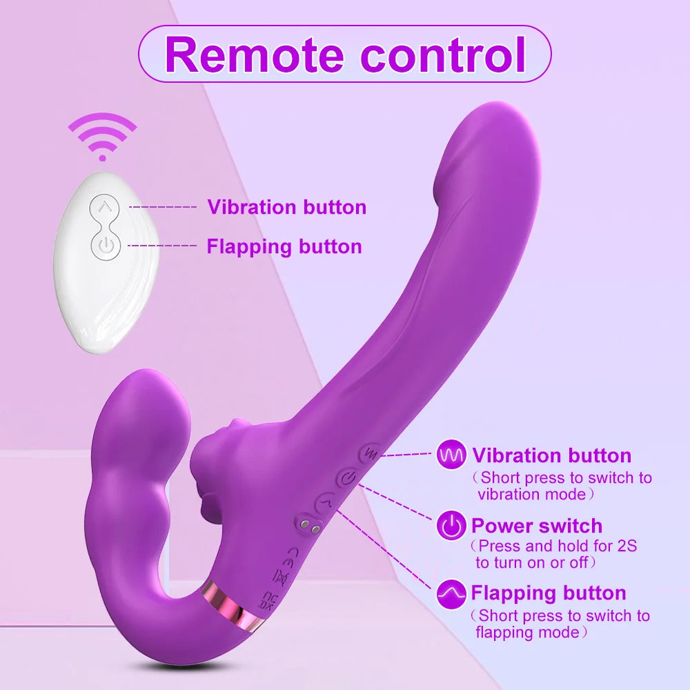 🎀The Enchantment of Intimacy: Lesbian Delight Strapless Strap – on Double Dildo Vibrator🎀